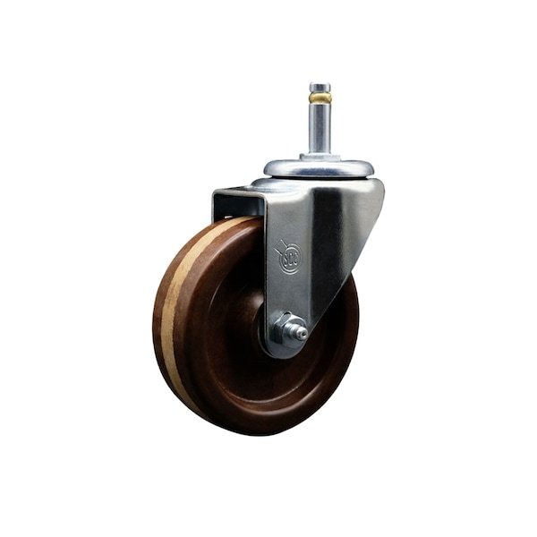 4'' High Temp Phenolic Wheel Swivel 7/16'' Grip Ring Stem Caster